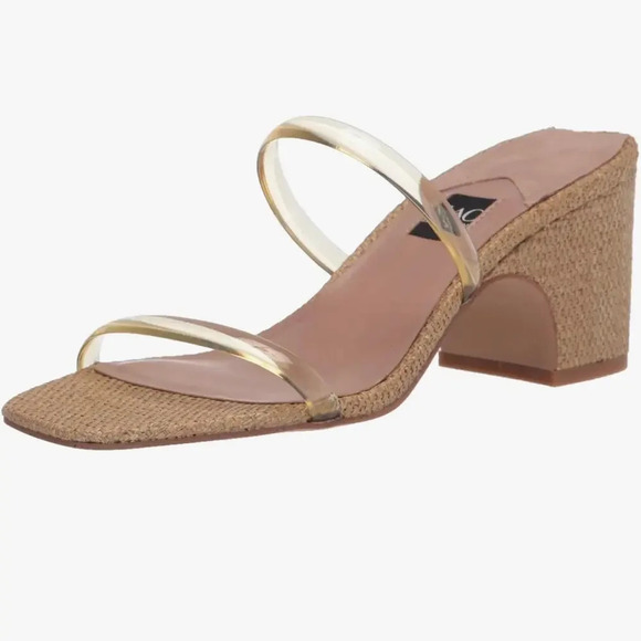 ZAC Zac Posen Saint Heeled Sandals Cashew Tan Size 10 Square Toe Block Heel Shoe - Picture 1 of 15